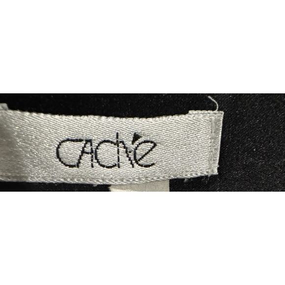 Vintage Cache Red Black Lace Zip Up Blouse Floral Vampire Goth Dark Romantic : S - Picture 13 of 14